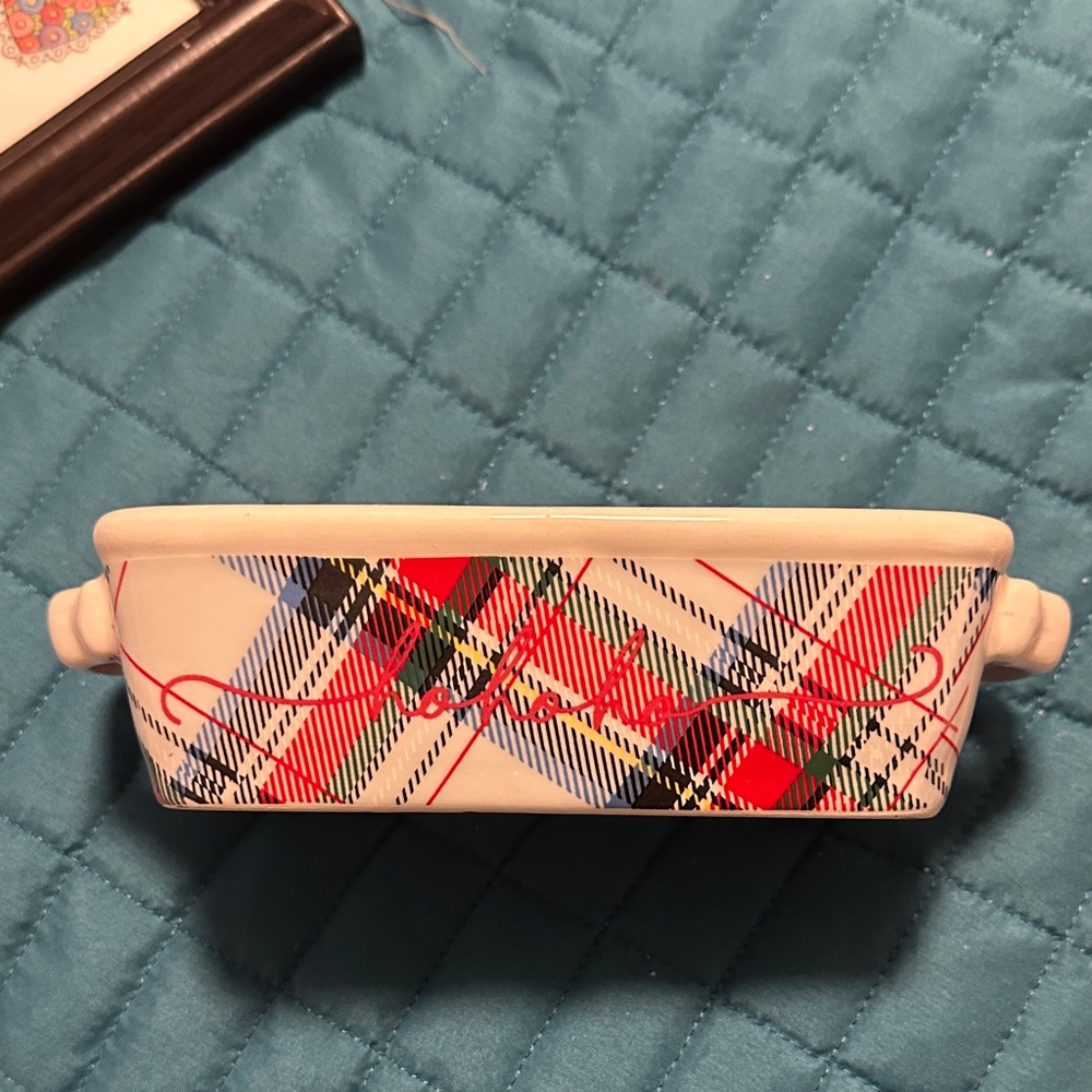 Mudpie Plaid Ceramic Baking Dish small